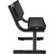 Global Industrial 48L Outdoor Steel Bench with Backrest, Expanded Metal, Black 695743BK - alternate 4